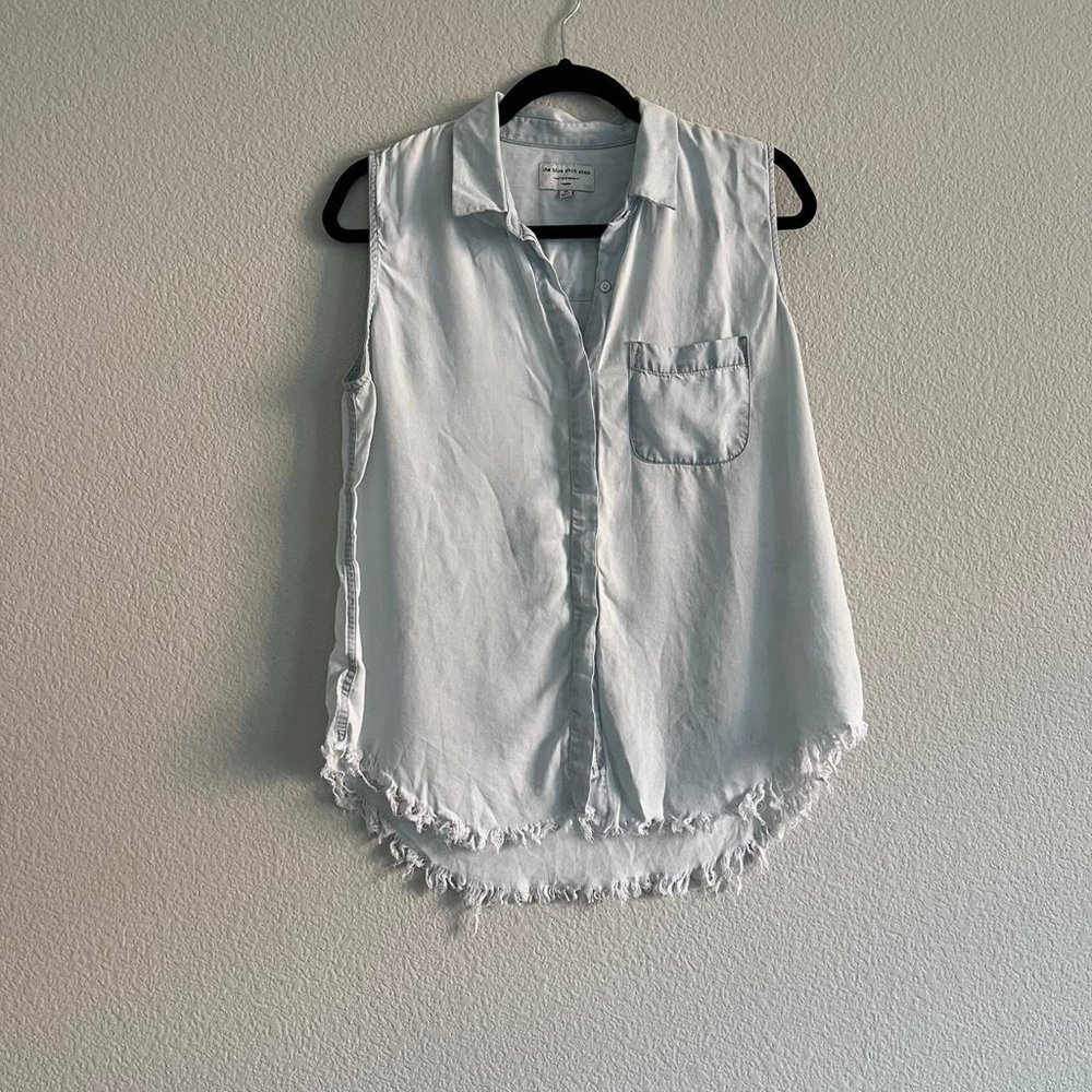 DL1961 The Blue Shirt Shop N7th & Kent Raw Hem Tank Size Medium